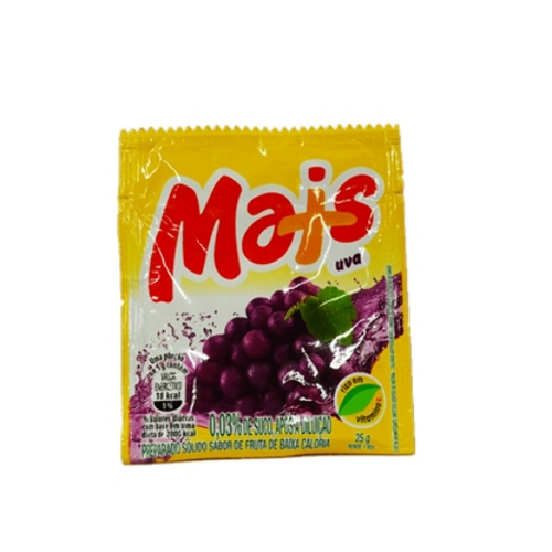 REFRESCO EM PÓ UVA MAIS PACOTE 25G